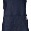 Chefs Fashion - Keukenschort - Denim Blauw Schort - 2 Zakken - Simpel Verstelbaar - 71 X 82 Cm