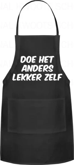 DOE HET ANDERS LEKKER ZELF Unisex Schort - Zwart - One Size (volwassenen) - Keuken Schort - Barbeque BBQ Schort - Bedieningsschort - Grappige Teksten - Original Kwoots- Voor Zowel Mannen Als Vrouwen - Verstelbaar - Wasbaar - Cadeau - Apron 11 DOE HET ANDERS LEKKER ZELF Unisex Schort - Zwart - One Size (volwassenen) - Keuken Schort - Barbeque BBQ Schort - Bedieningsschort - Grappige Teksten - Original Kwoots- Voor Zowel Mannen Als Vrouwen - Verstelbaar - Wasbaar - Cadeau - Apron -Bbq Gereedschap Winkel 539x1200 2