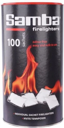 Samba Aanmaakzakjes Openhaard - 100 Stuks In Koker -Bbq Gereedschap Winkel 606x1200