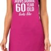 Awesome 60 Year / 60 Jaar Cadeau Bbq / Keuken Schort Roze Dames -Bbq Gereedschap Winkel 613x1200 1