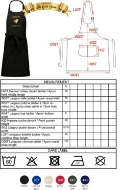 KARIBAN Naam Cadeau - Masterchef - Unisex Keukenschort/barbecueschort - Zwart - Cadeau Voor Hem En Haar -Bbq Gereedschap Winkel 765x1200 4