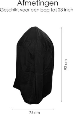 BBQ Beschermhoes - Voor Kamado - Universeel - Tot 23 Inch - Zwart -Bbq Gereedschap Winkel 774x1200 2