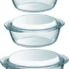 Pyrex 3x Ronde Glazen Ovenschalen Met Deksel 1,4/2,1/3 Liter - Ovenschaal/braadslede - Ovenschotel Schalen - Bakvorm -Bbq Gereedschap Winkel 783x1200