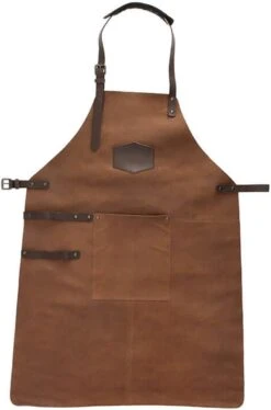 Old West BBQ Schort Barbecue Schort Leer - Cognac Bruin -Bbq Gereedschap Winkel 792x1200 2