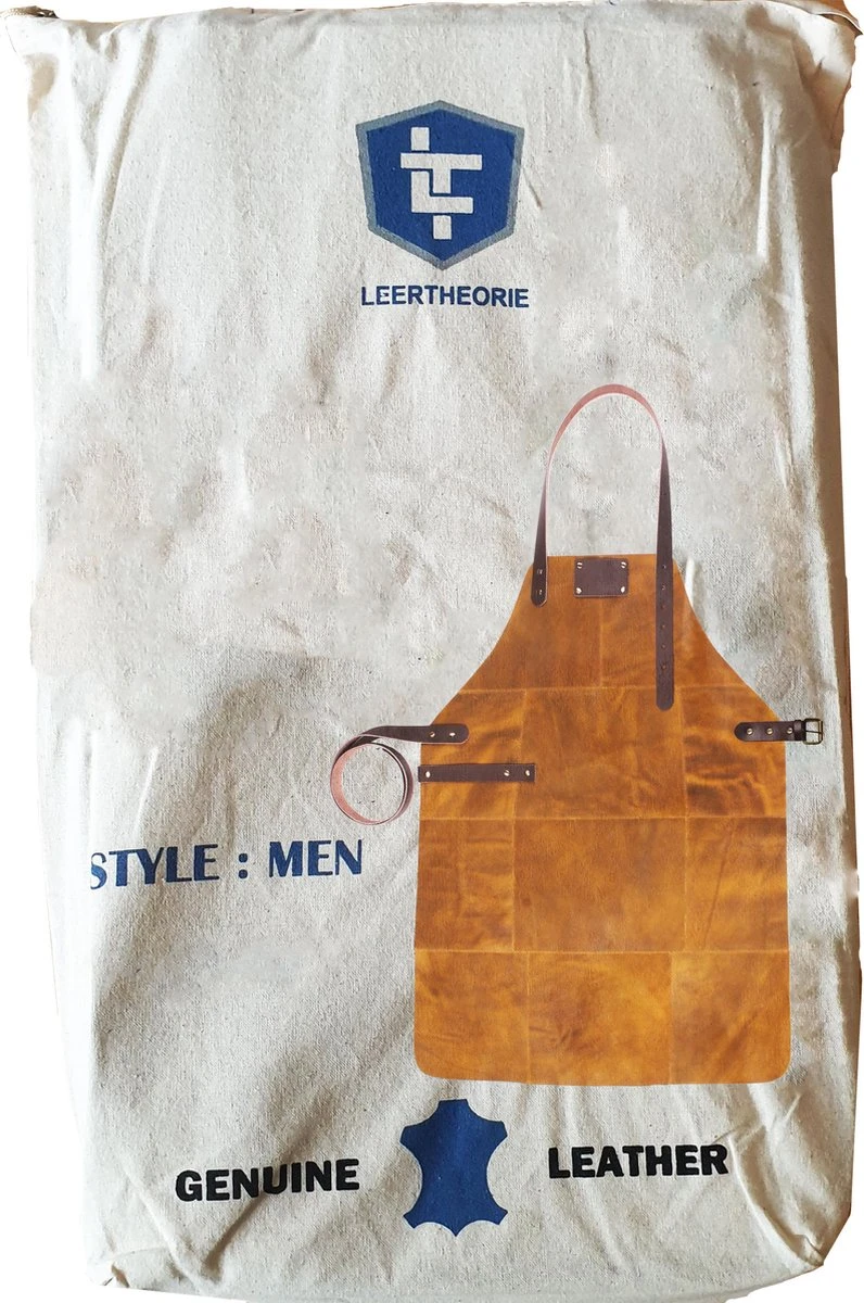 Leren Schort BBQ – Vintage Ochre – Luxe Barbecueschort Leer - 81x56cm – Man 4 Leren Schort BBQ – Vintage Ochre – Luxe Barbecueschort Leer - 81x56cm – Man - Afbeelding 2