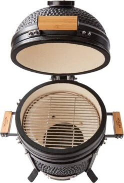 Patton Kamado 15" - Tafel Model - Keramische Barbecue - Premium Black - Medium - Compleet - Mat Zwart -Bbq Gereedschap Winkel 814x1200