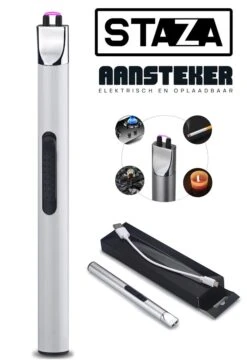 Staza Oplaadbare Lange Elektrische Aansteker - Duurzame Plasma Aansteker - Inclusief Cadeauverpakking - BBQ - Kaarsen -Bbq Gereedschap Winkel 824x1200 1