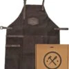 Old West BBQ Schort Barbecue Schort Leer - Bruin -Bbq Gereedschap Winkel 826x1200 2