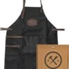 Old West BBQ Schort Barbecue Schort Leer - Zwart -Bbq Gereedschap Winkel 852x1200