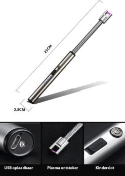 Oplaadbare Lange Elektrische Aansteker Buigbaar - Buigbare Aansteker - Duurzame Plasma Aansteker - Inclusief Cadeauverpakking - BBQ – Kaarsen – Zilver 9 Oplaadbare Lange Elektrische Aansteker Buigbaar - Buigbare Aansteker - Duurzame Plasma Aansteker - Inclusief Cadeauverpakking - BBQ – Kaarsen – Zilver -Bbq Gereedschap Winkel 856x1200
