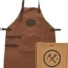 Old West BBQ Schort Barbecue Schort Leer - Cognac Bruin 2 Old West BBQ Schort Barbecue Schort Leer - Cognac Bruin -Bbq Gereedschap Winkel 861x1200
