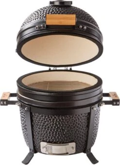Patton Kamado 15" - Tafel Model - Keramische Barbecue - Premium Black - Medium - Compleet - Mat Zwart -Bbq Gereedschap Winkel 873x1200