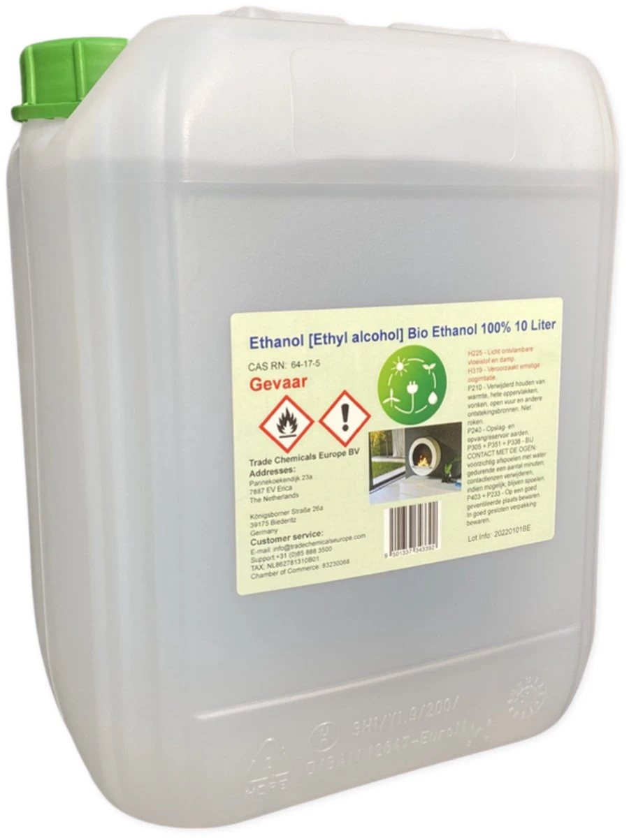 Bio Ethanol - 100% Zuiverheid - BioFair - Bioethanol - Schone Verbranding - Reukloos - 10 Liter Cannister 3 Bio Ethanol - 100% Zuiverheid - BioFair - Bioethanol - Schone Verbranding - Reukloos - 10 Liter Cannister