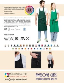 KARIBAN Keukenschort - "Master Chef" - Zwart - Blanco - 75 X 85 Cm -Bbq Gereedschap Winkel 923x1200 3