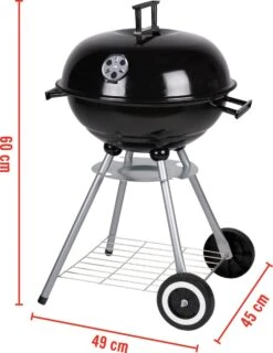 BBQ Collection Houtskoolbarbecue - Kogelbarbecue 45 X 60 Centimeter - Ronde Barbecue - Barbecue Op Wielen - Zwart - Metaal -Bbq Gereedschap Winkel 925x1200 1