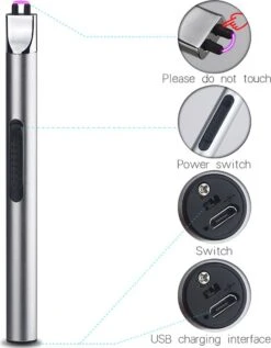 Staza - Oplaadbare Lange Elektrische Aansteker - Duurzame Plasma Aansteker - Inclusief Cadeauverpakking - BBQ - Kaarsen - Zwart -Bbq Gereedschap Winkel 936x1200