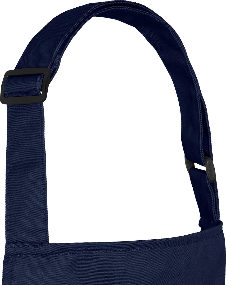 Chefs Fashion - Keukenschort - Donkerblauw Schort - 2 Zakken - Simpel Verstelbaar - 71 X 82 Cm 4 Chefs Fashion - Keukenschort - Donkerblauw Schort - 2 Zakken - Simpel Verstelbaar - 71 X 82 Cm - Afbeelding 2