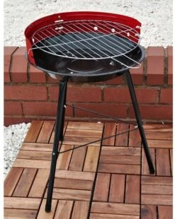 Houtskoolbarbecue Ø33 Cm | Verstelbare Grill BBQ | Halfopen | Zwart / Rood -Bbq Gereedschap Winkel 957x1200 1